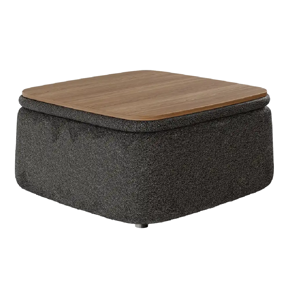 Mesa de centro Elements Berti 3 em 1 (Mesa + Puff + Baú)